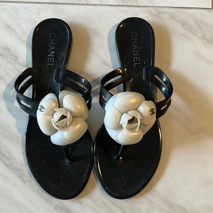 Chanel Camellia flower sandal